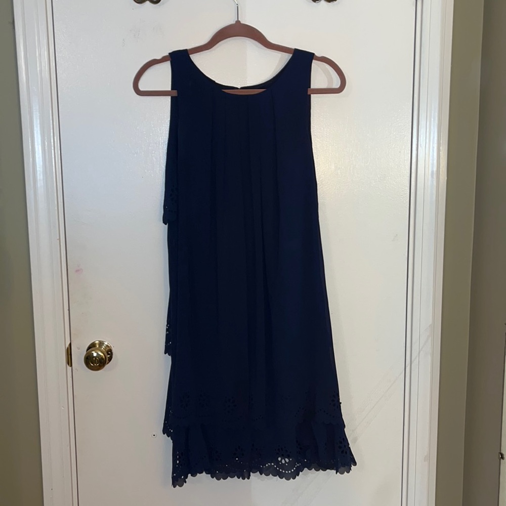 Navy blue dress with back detail
